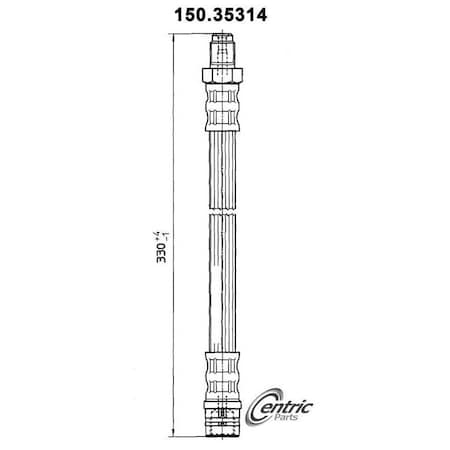 Centric Parts Brake Hose, 150.35314 150.35314